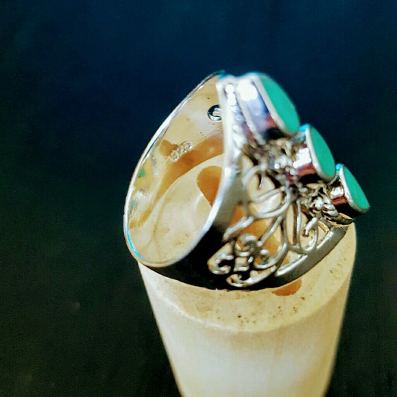 Reconstructed Turquoise ring - Picture 3 of 4